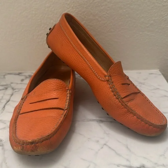Tods Gommino orange driving shoes. Women’s 38 1/2 - Picture 3 of 10